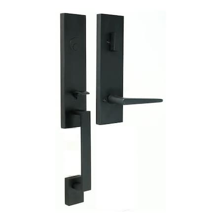 Weslock Leighton Dummy Handleset with Philtower Lever Trim Matte Black Finish 02875-2720020